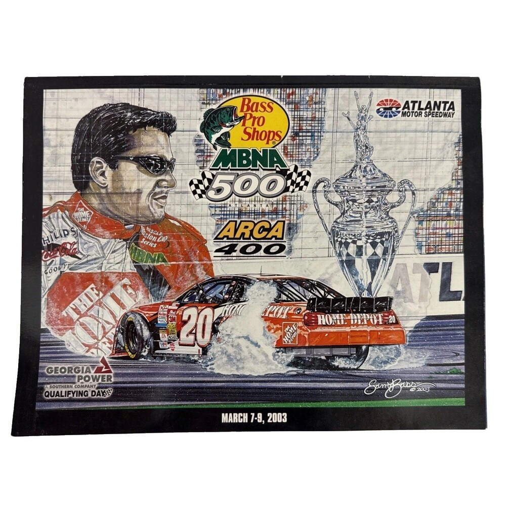 Vintage NASCAR 2003 Atlanta Motor Speedway Bass Pro Shops MBNA 500 Race Program
